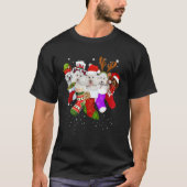 T-shirt Poodle Stocker Chaussettes de Noël Noël Noël Noël (Devant)