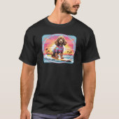 T-shirt Poodle surf Chien (Devant)