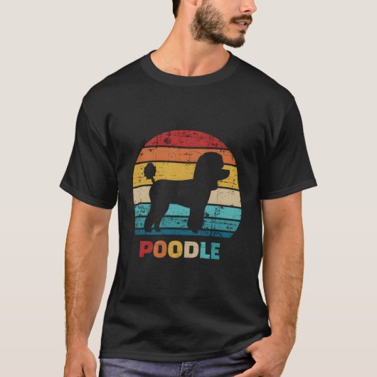 T-shirt Poodle Vintage (Devant)