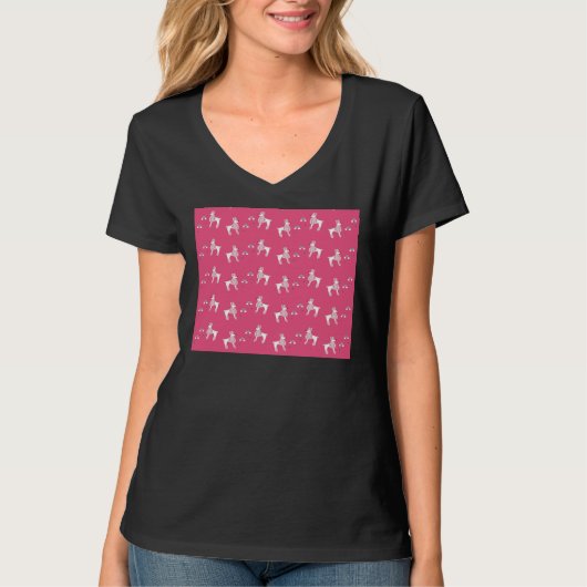 T-shirt Poodles roses chauds (Devant)