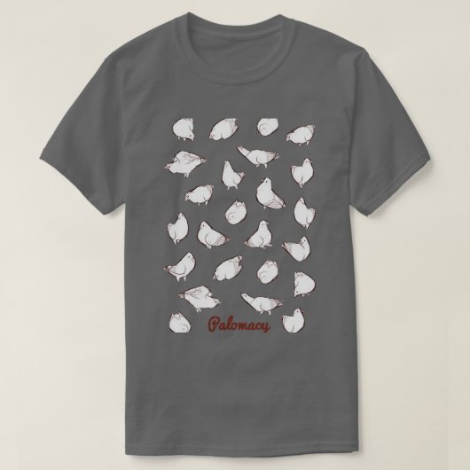 T-shirt Poofy Pigeons blanc (Design devant)