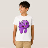 T-shirt Poogle violet (Devant entier)