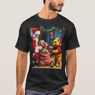T-shirt Pooh rencontre le Père Noël