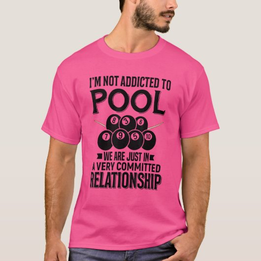T-shirt Pool Ball Player Snooker Billard Conception des de (Devant)