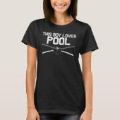 T-shirt Pool Billiards For Boys Kids 8 Ball Pool Players (Devant)