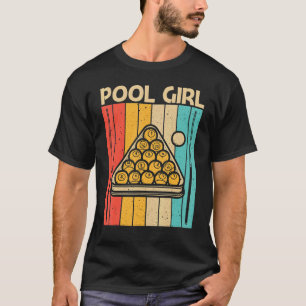 T-shirt Pool cool Pour Les Filles Billard Snooker 8 Ball P
