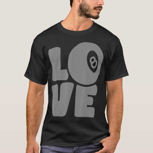 T-shirt Pool Darts Billard Décor Graphique Love Pool (Devant)