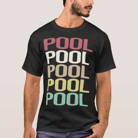 T-shirt Pool de texte coloré (Devant)