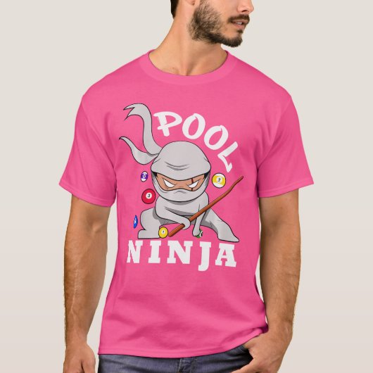 T-shirt Pool Ninja Funny Pool Billard Garçon (Devant)