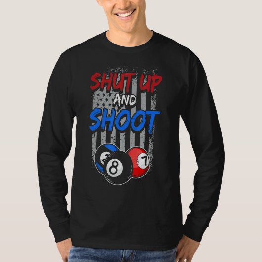 T-shirt Pool Player 8 Ball Cue Table Billiard Arrêt Et (Devant)