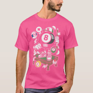 T-shirt Pool Player 8 Billard balle