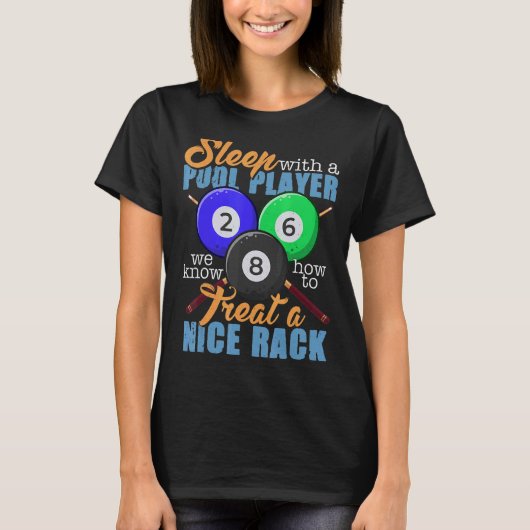 T-shirt Pool Player Gif Billard 8 Ball (Devant)