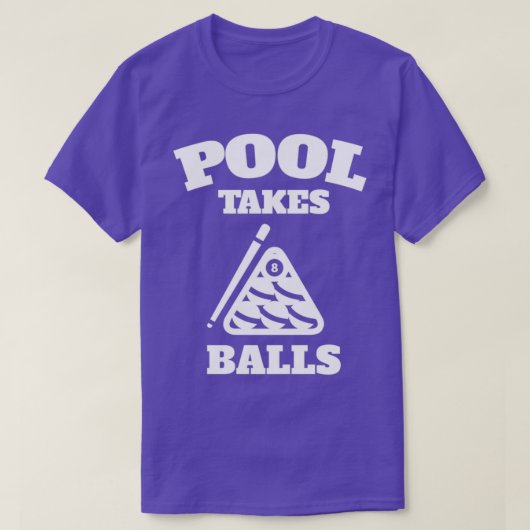 T-shirt Pool prend des balles Punny Pocket Billard (Design devant)