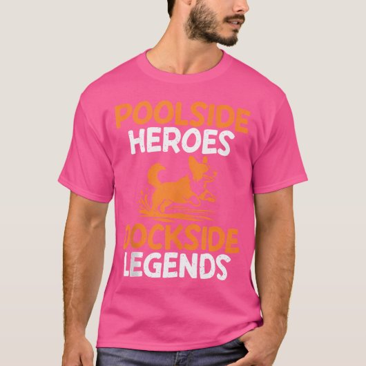 T-shirt Poolside Heroes Dockside Legends Dock Diving (Devant)
