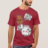 T-shirt Poop comique & Toilettes Papier Notation Poo Solid (Devant)