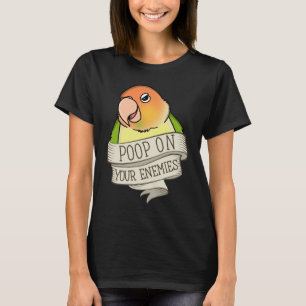 T-shirt Poop de perroquet sur vos ennemis I Green Cheek Pi