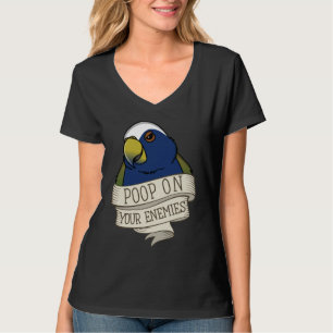 T-shirt Poop de perroquet sur vos ennemis Je Blanc plafonn