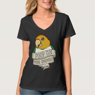 T-shirt Poop de perroquet sur vos ennemis Je Blanc ventre