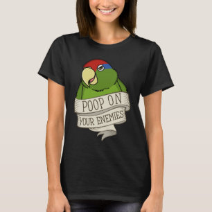 T-shirt Poop de perroquet sur vos ennemis Je rouge mexicai