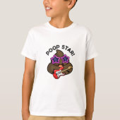 T-shirt Poop Star Funny Pop Star Pun (Devant)