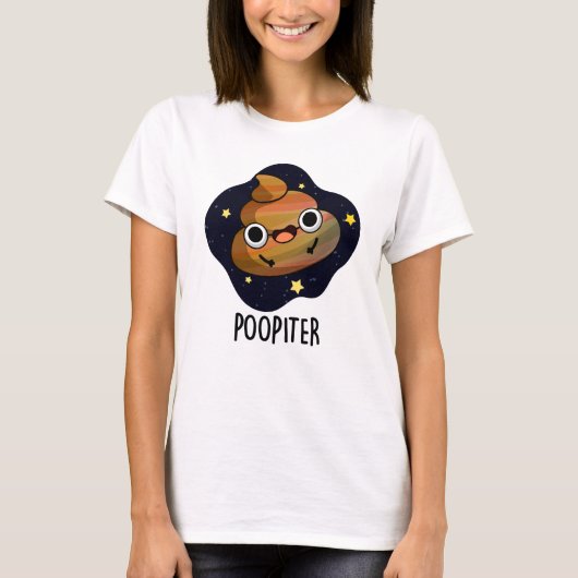 T-shirt Poopiter Funny Planet Jupiter Pun (Devant)