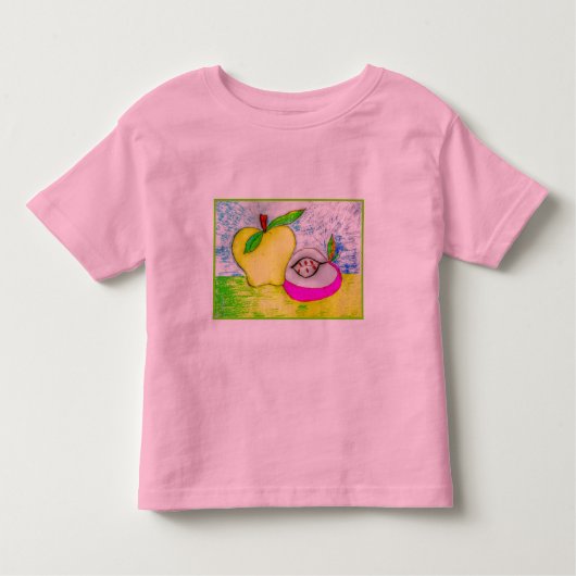 T-shirt Pop Art Apples Toddler Ringer (Devant)