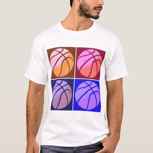 T-shirt Pop Art Basket (Devant)