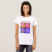 T-shirt Pop Art Basketball Votre nom (Devant entier)