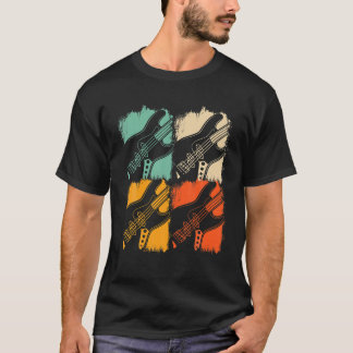 T-shirt Pop Art Bass Guitariste Bassistance Retro Basse Gu