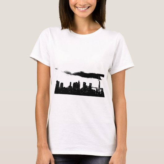T-shirt Pop Art Black White New York City (Devant)