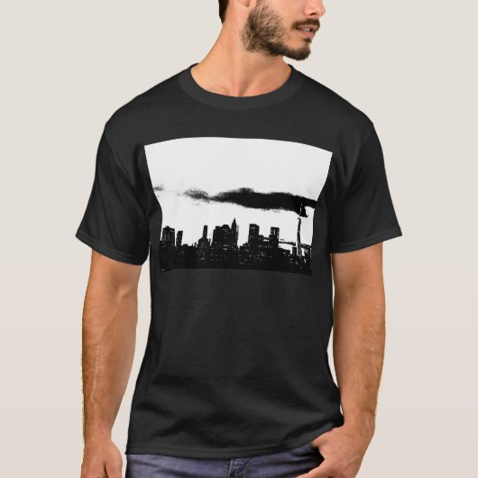 T-shirt Pop Art Black White New York City (Devant)