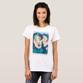 T-shirt Pop art | Blue Green et Cyan | Whisper (Devant entier)