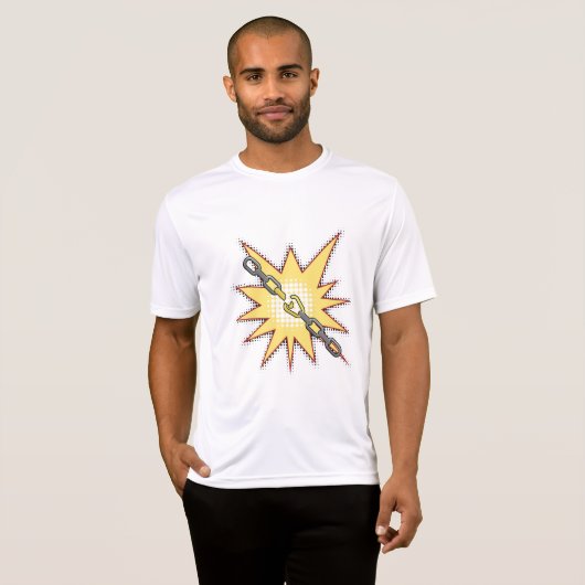 T-shirt Pop Art Broken Chain Explosion Bold Comic Style (Devant entier)