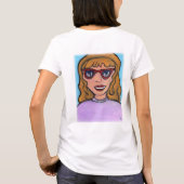 T-shirt Pop Art Cartoon Girl Custom Preppy Unique (Dos)