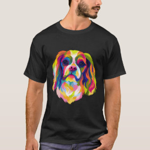 T-shirt Pop Art Cavalier King Charles Spaniel mignon Chien