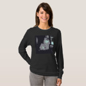 T-shirt Pop Art Chat aux cheveux longs (Devant entier)