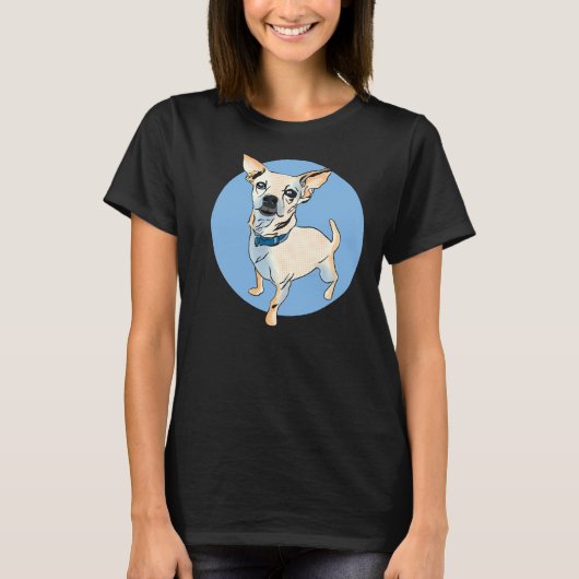 T-shirt Pop Art Chihuahua Chien race Graphique (Devant)