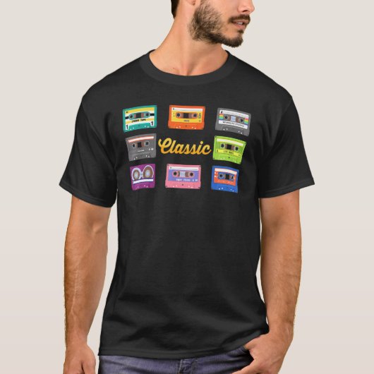 T-shirt Pop Art - Classique - Cassette Tape - Années 9 - C (Devant)