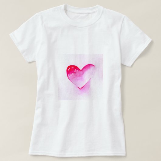 T-shirt Pop art coeur rose valentine (Design devant)