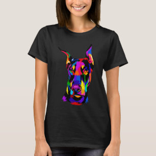 T-shirt Pop Art Doberman Pinscher Animal Animaux Animaux P