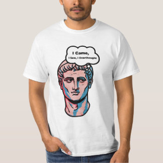 T-shirt Pop Art drôle de statue romaine qui réfléc