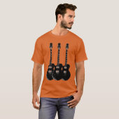 T-shirt Pop Art Electric Guitare Orange (Devant entier)