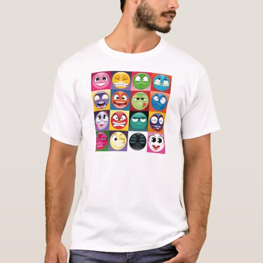 T-shirt pop art emojis (Devant)