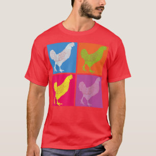 T-shirt Pop Art Farm Animal Oiseau Amoureux Agricole Agric