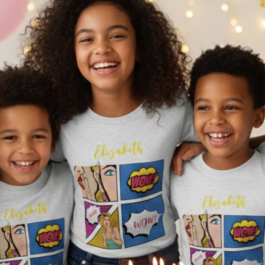 T-Shirt Pop art girl comique