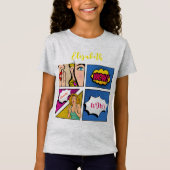 T-Shirt Pop art girl comique (Devant)