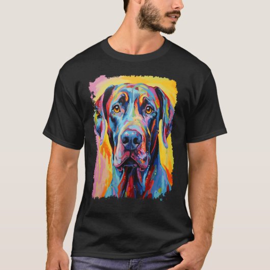 T-shirt Pop Art Great Dane (Devant)