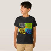 T-shirt Pop Art Grey Wolf (Devant entier)