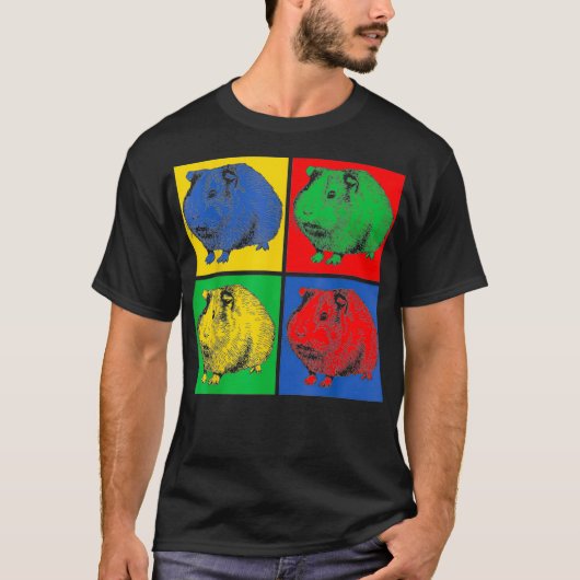 T-shirt Pop Art Guinea Pig (Devant)