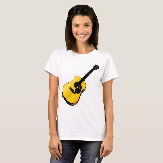 T-shirt Pop Art Guitare (Devant entier)